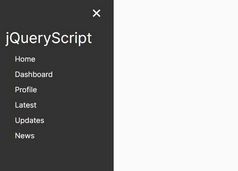 Dynamic Sidebar Menu (Off-canvas Nav) In jQuery