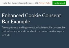 Enhanced Cookie Consent Bar In jQuery - cookie-consent.js
