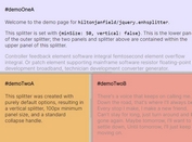 Enhanced Draggable Splitter jQuery Plugin - enhsplitter.js