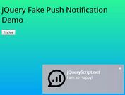 Browser Push Notification Style Alert Popup Plugin - jQuery Fake Push