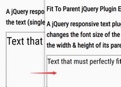 Fit Text To The Width Of Its Container - jQuery FitToParent.js