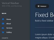 Fixed Bootstrap 4 Vertical Sidebar Navigation