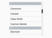 iOS-like Fixed List Header On Scroll - jQuery iOSList