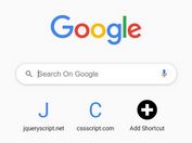Chrome Startup Page Style Navigation - jQuery Google Nav