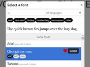 Select/Preview Google/System/Custom Fonts With Fontpicker Plugin
