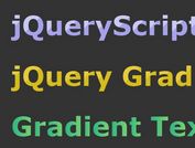 Create Gradient Text With jQuery And CSS - GradientLetter