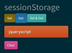 <b>Handling Window Session Storage With jQuery - session.js</b>