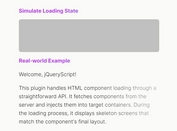 Dynamic HTML Loading with Skeleton Loader - jQuery Godfather.js