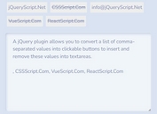 Insert Predefined Values Into Textarea Quickly - jQuery listTextArea