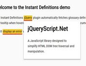 Shows Glossary Definitions For Terms On Mouse Hover - Instant Definitions