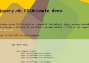 jQuery Animated DOM Elements with CSS3 Transitions - CSSAnimate