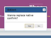 jQuery Based Native JavaScript Alert and Confirm Replacement - Dalert