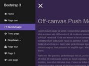 jQuery & CSS3 Off-canvas Push Menu For Bootstrap 3