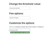 jQuery Character Counter and Limit Plugin For Bootstrap - Bootstrap Maxlength