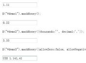 jQuery Currency Input Filed Mask Plugin - maskmoney