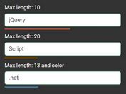 jQuery Current/Max Indicator For Input Fields - Max Indicator