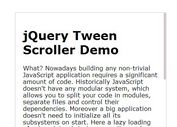 jQuery Inner Scrollbar Plugin with Smooth Scrolling Effect - Tween Scroller