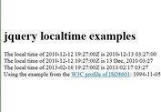 jQuery Local Time Plugin For Your International Visitors - localtime