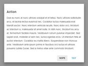 jQuery Modal Dialog Plugin For Material Design Lite