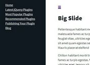 jQuery Off-screen Slide-Out Navigation Panel Plugin - bigSlide