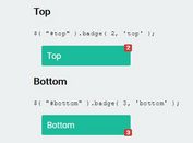jQuery Plugin For Customizable Alert Badges - badge.js