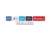 jQuery Plugin For Animated Flat Social Buttons with Share Count