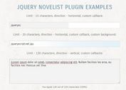 <b>jQuery Plugin For Character Limit with An Visual Cue - Novelist</b>