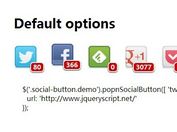 jQuery Plugin For Custom Social Buttons with Share Counts - POP'n SocialButton