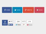 jQuery Plugin For Embedding Custom Share Buttons with Counters - pisocials