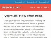 jQuery Plugin For Fixed Navigation Based On Scroll Direction - Semi-Sticky