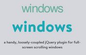 jQuery Plugin For Fullscreen Scrolling Pages - windows