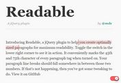 <b>jQuery Plugin For More Readable Paragraphs - Readable</b>