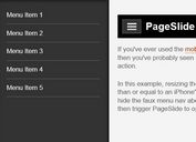 <b>jQuery Plugin For Responsive Page Slide Menu - PageSlide</b>