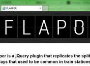 jQuery Plugin For Split Flap Text Animation - Flapper