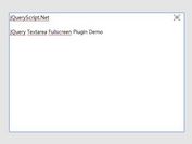 jQuery Plugin For Textarea Fullscreen Mode