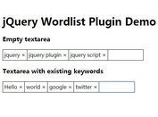 jQuery Plugin For Textarea Tag/Token Manager - Wordlist