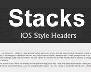 jQuery Plugin For iOS List-Style Sticky Headers - Stacks