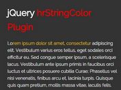 jQuery Plugin To Set Different Colors On Seperate Characters - hrStringColor