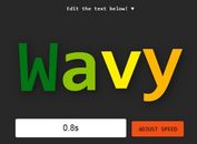jQuery Plugin To Create Colorful Wavy Text - wavytext