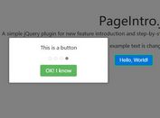 jQuery Plugin To Create Guided Website Feature Tours - PageIntro.js