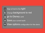 jQuery Plugin To Create Keyboard Shortcuts For Website - Visual Keys