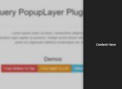 jQuery Plugin To Create Sliding Drawers With Blur Effects - PopupLayer