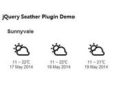 jQuery Plugin To Display Weather Data Using Yahoo Weather API - seather