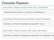 jQuery Plugin To Replace Characters While Typing - Char Replacer