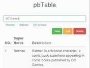 jQuery Plugin To Search, Filter and Sort Html Table - pbTable