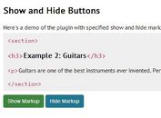 jQuery Plugin To Show Html Markup Of An Element - showMarkup