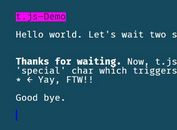 <b>jQuery Plugin To Simulate Terminal Text Effects - t.js</b>