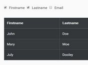 jQuery Plugin To Toggle HTML Table Columns - columnFilter