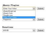 jQuery Plugin for Adding Custom Value to Dropdown List - Custom Combo Box