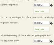 jQuery Plugin for Input Field Time Format and Spinner - Time Entry